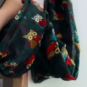 Infinity owl scarf